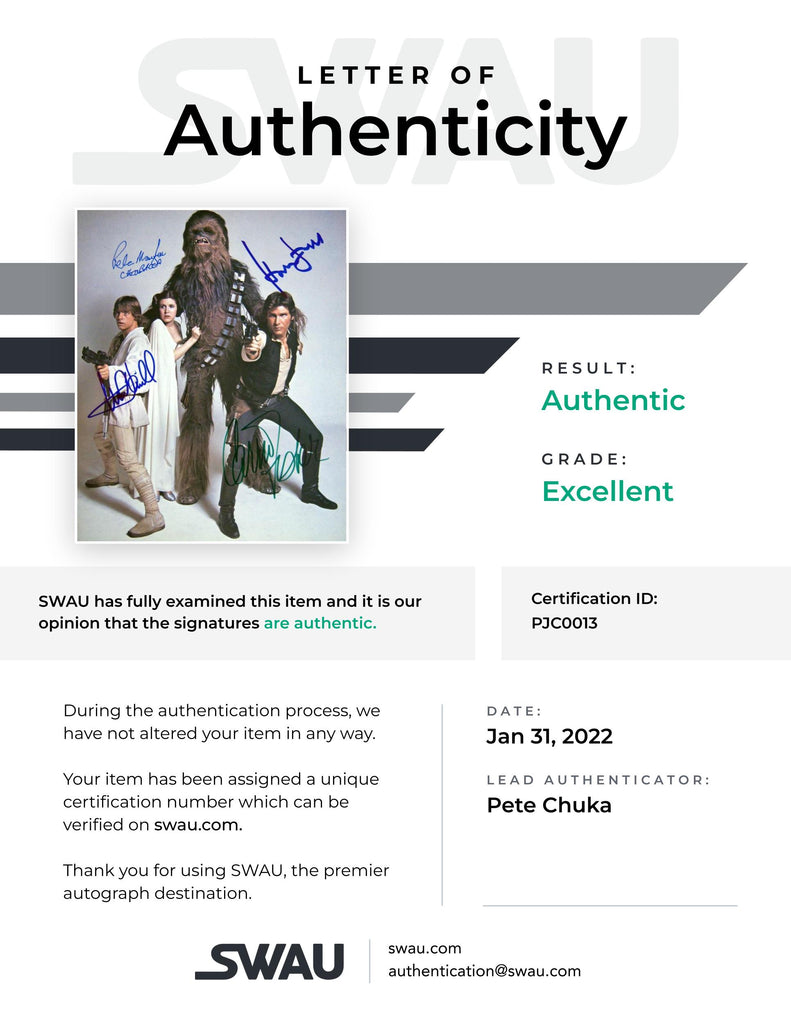 Letter of Authenticity