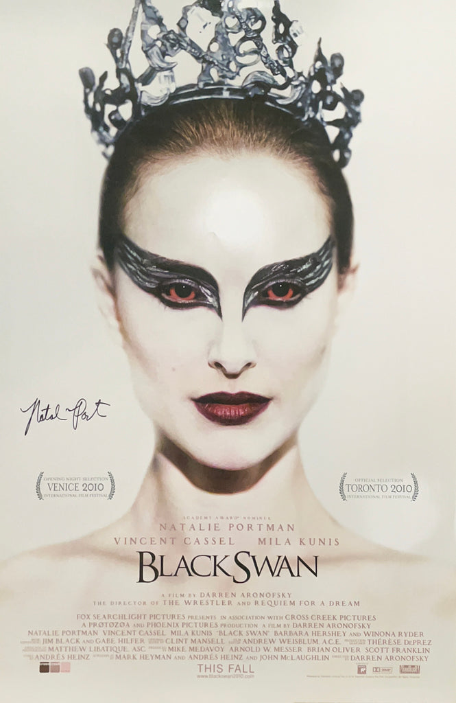 Natalie Portman Signed Black Swan Poster - SWAU Authenticated